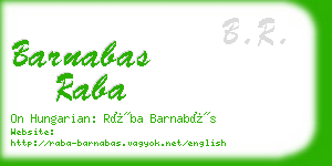 barnabas raba business card